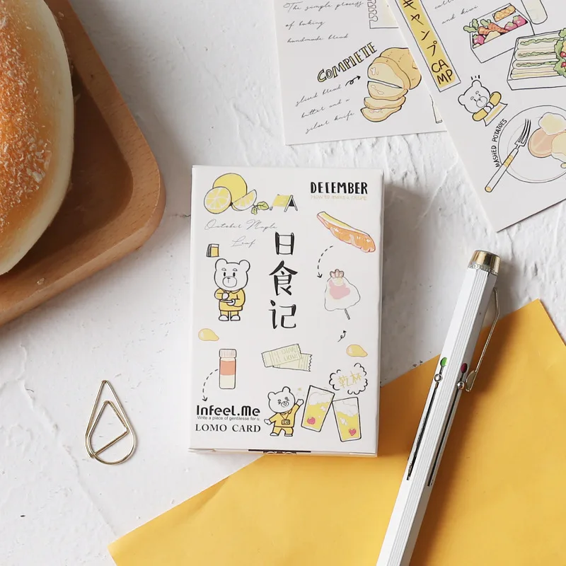 

28 листов/набор, бумажная мини-открытка