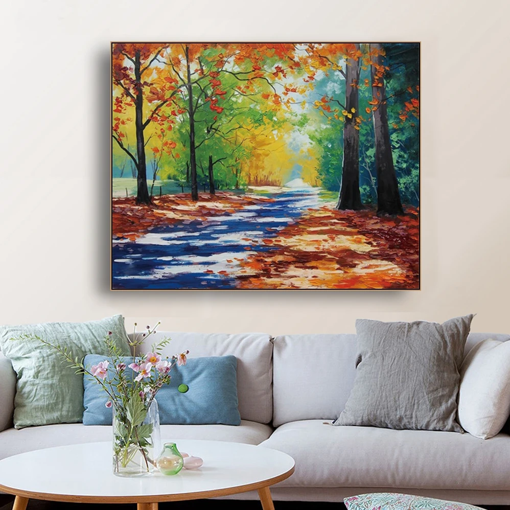Летний лес пейзаж холст живопись каллиграфия и плакат печать гостиная декор стен
