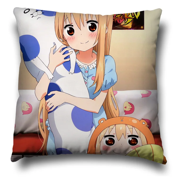 Милый мультфильм шаблон Наволочка с аниме Himouto! Umaru chan Наволочка Чехол Otaku подушки крышка подушки на уличные стулья