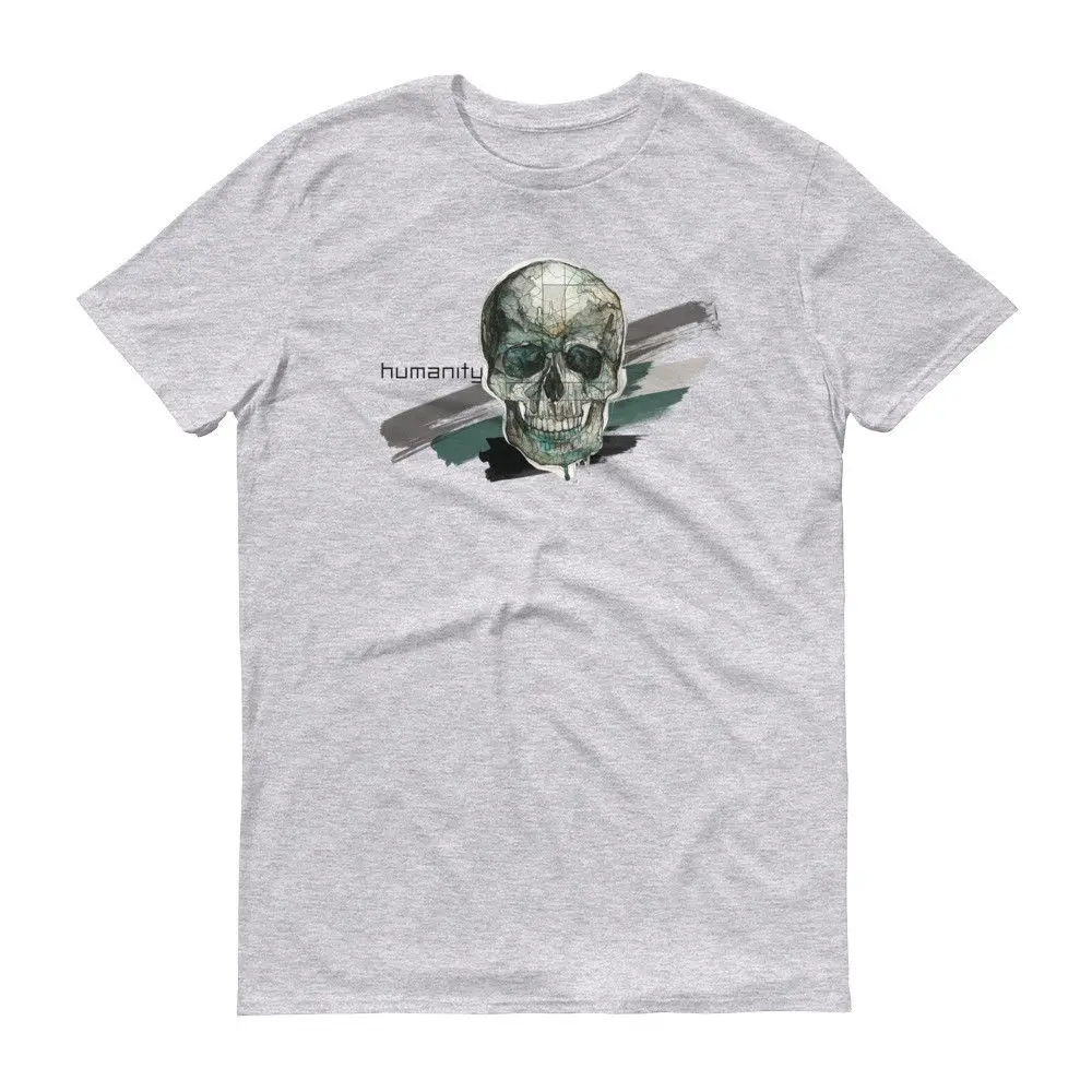 Для мужчин футболка Street Wear Skateboardinger Паркур человечество от бренда тройник Череп