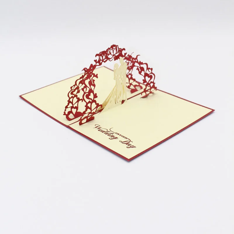 Лидер продаж 3D лазерная резка ручная работа милые влюбленные пара бумажных