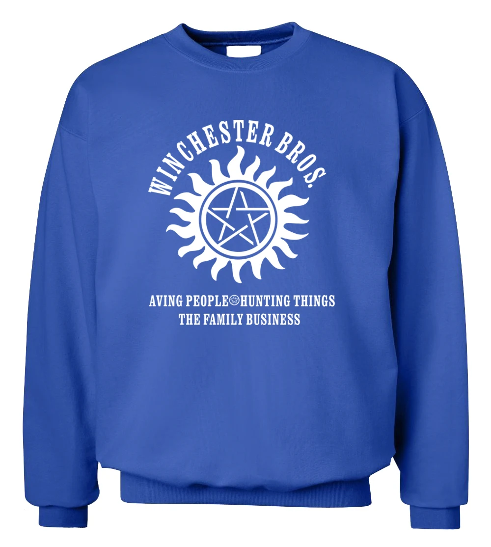 Новое поступление Мужская толстовка Сверхъестественное Винчестер Bros мужские