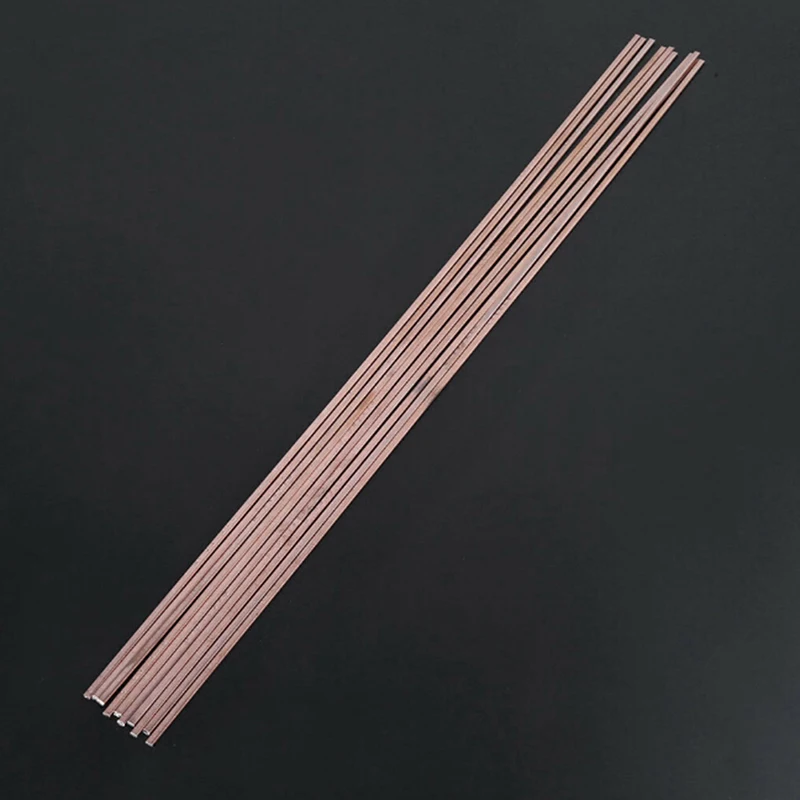 10Pcs Low Temperature Flat Soldering Rods For Welding Brazing Repair Copper Electrode 3x1.3x400mm | Инструменты