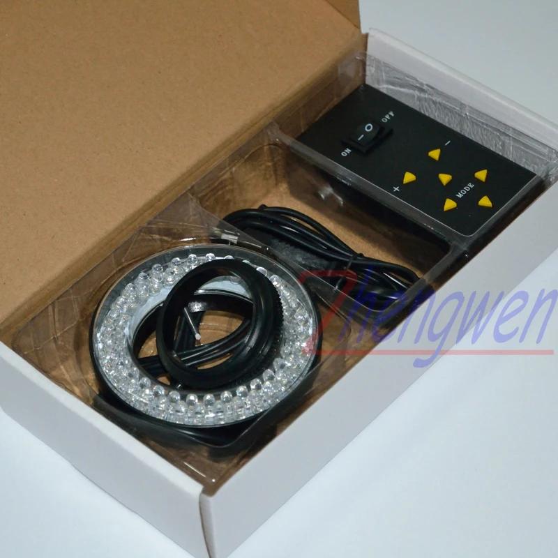 FYSCOPE 64 светодиодный кольцевой светильник для микроскопа с адаптером 90 240 в