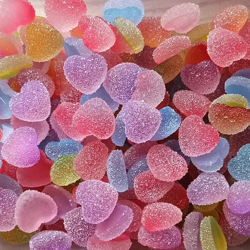 20 шт. сердце Радуга конфеты искусственный Сахар еда сладости орнамент Статуэтка ремесло миниатюрный кукольный домик украшение дома DIY Аксессуары