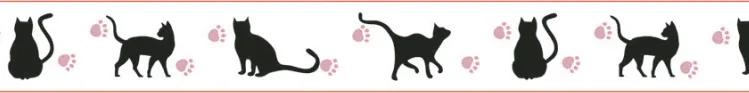 1 5 см * 10 м kawaii черная кошка розовая лапка васи лента сделай сам украшение