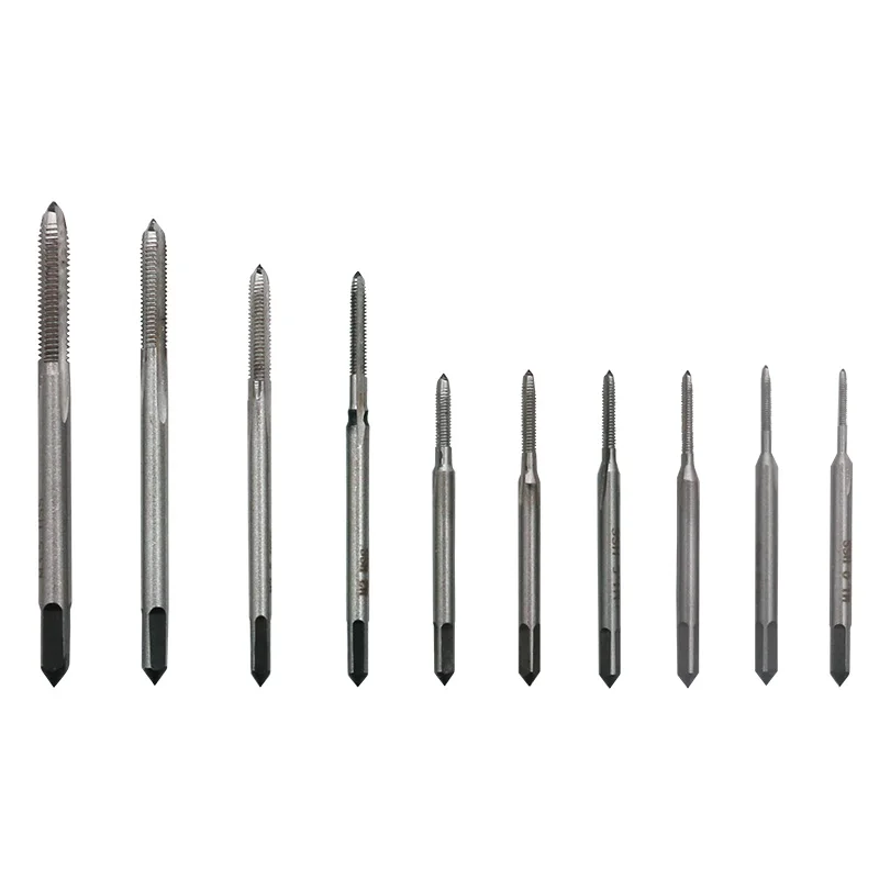 JIGONG 10 шт./лот ручная резьба метчики атака M1 M1.2 M1.4 M1.6 M1.7 M1.8 M2 M2.5 M3.0 M3.5|wire tapping|thread tapshand