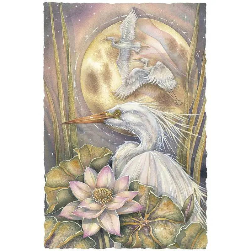 DIY 5D Diamond embroidery Crane lotus icons full square rhinestones diamond mosaic patterns painting Cross Stitch kits | Дом и сад