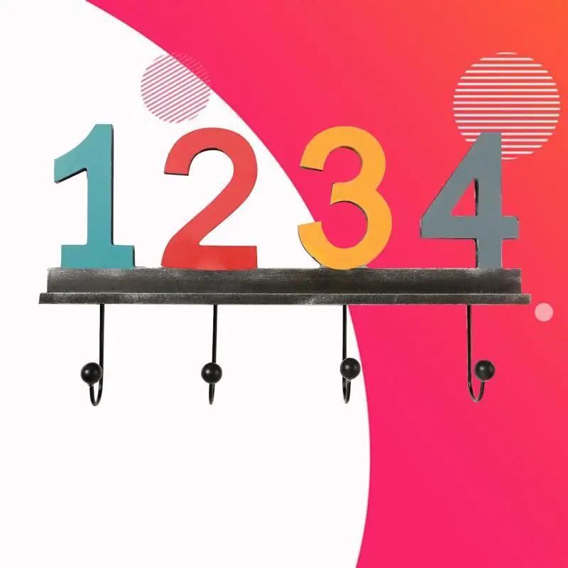 Creative Retro Digital Hooks Dressing Room Clothing Store Number Hook Wall Hanger Storage Organizer Home Decorations | Обустройство