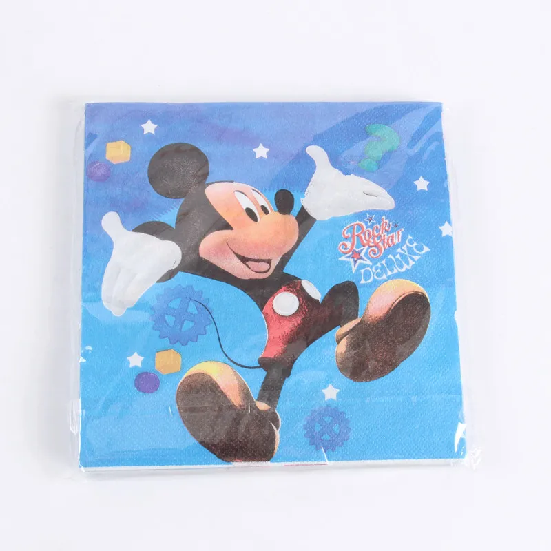 Paper Napkin 20pcs 6 шт. Свадебная коробочка для сладостей «Микки Минни», коробки для конфет, детский душ, детский день рождения, мероприятие, вечеринка, подарочная коробка - Цвет: Paper Napkin 20pcs