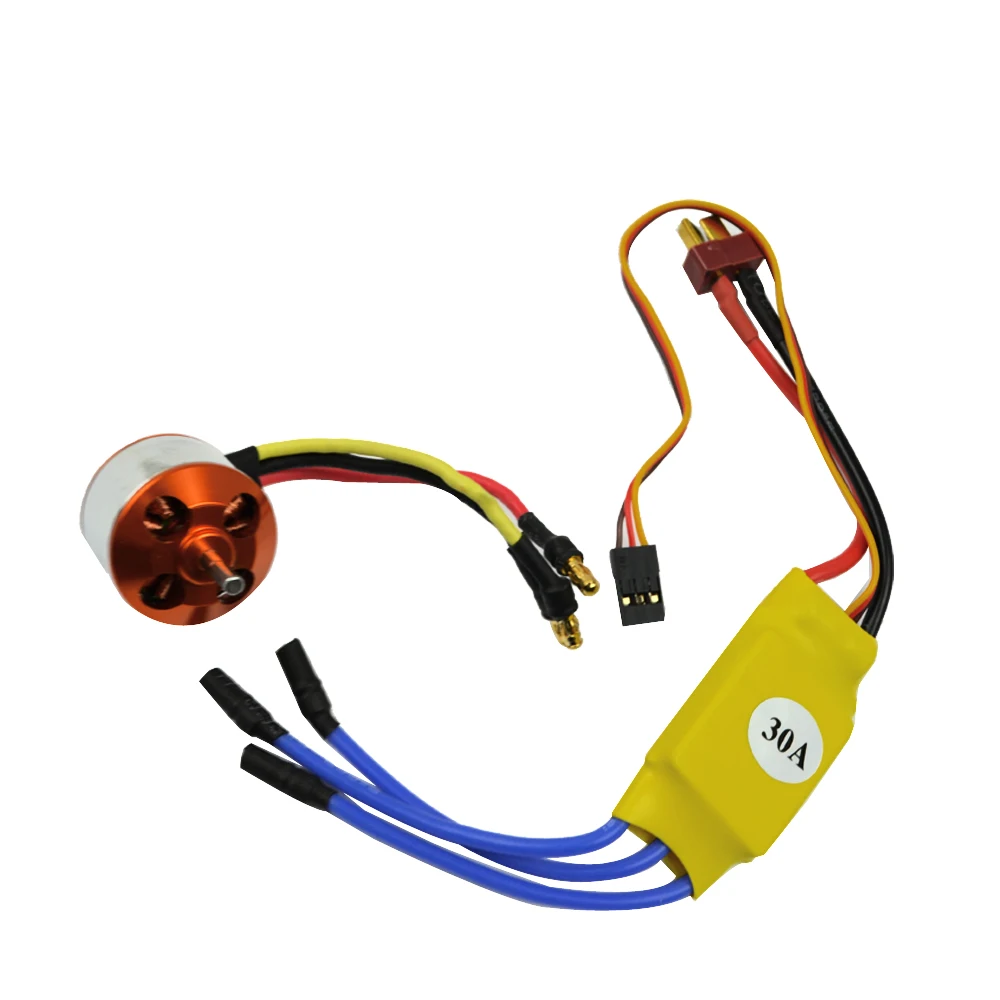 Бесщеточный двигатель RC 2200KV 2212-6 + 30A ESC бесплатное крепление для