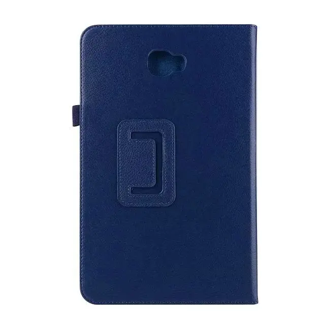 Кожаный флип-чехол для samsung Galaxy Tab A10.1 T580 T585 SM-T580 чехол s Чехол Funda для планшета с подставкой и держателем для рук - Цвет: dark blue