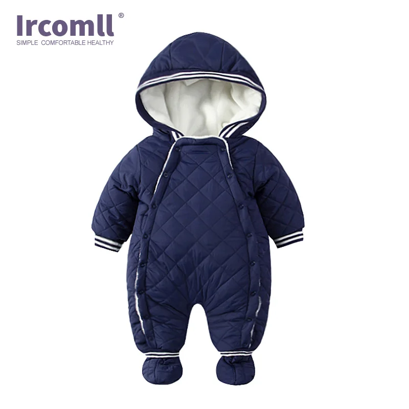 Ircomll/2018 новые детские зимние комбинезоны с подкладкой из флиса мягкие удобные