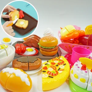 Детские кухонные режущие игрушки, миниатюрная посуда и игрушка для еды, палочки для еды, ролевые пластиковые игрушки для обучения детей