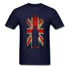 Мужская футболка сделай сам с изображением Объединенного кимдома, Мужская футболка с изображением 10-го флага Великобритании, хлопковая футболка с коротким рукавом и изображением флага замка, легкая футболка, Мужская футболка