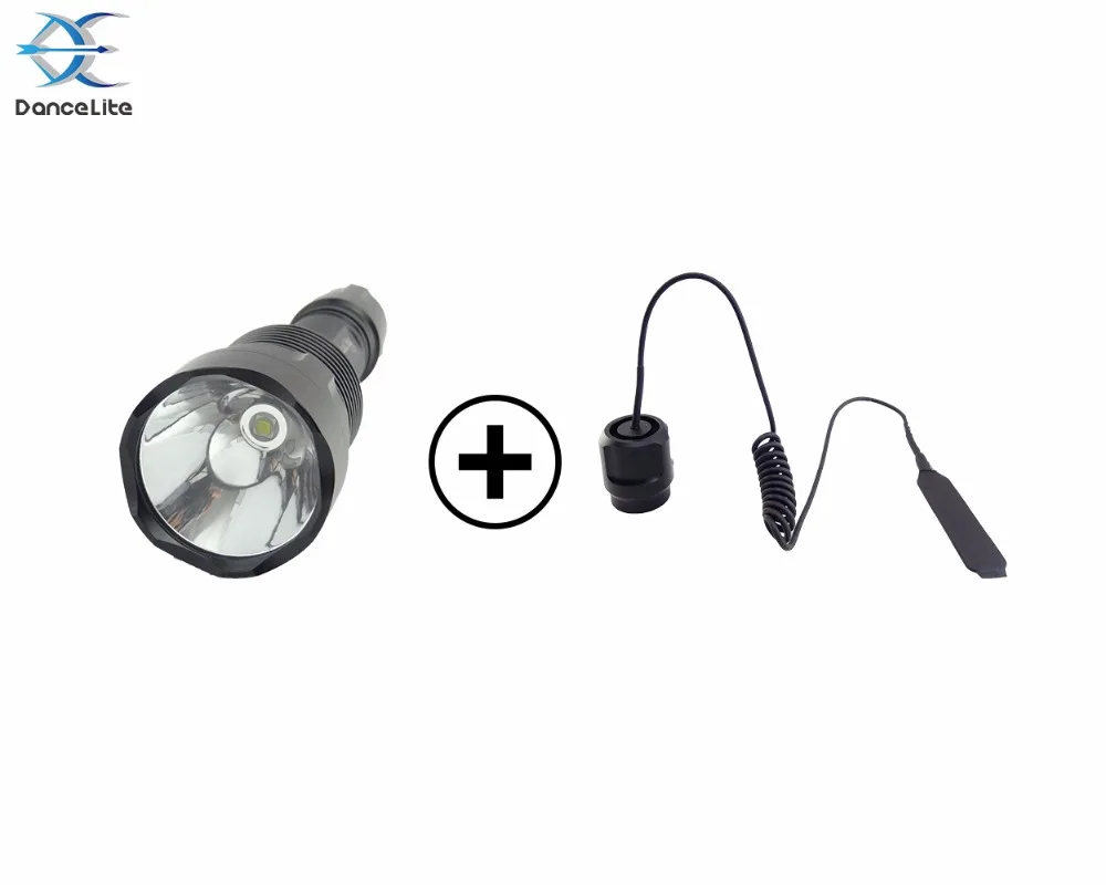 Тактический охотничий фонарик DanceLite C12 XM L2 U3 1 режим (вкл/выкл) светодиодные