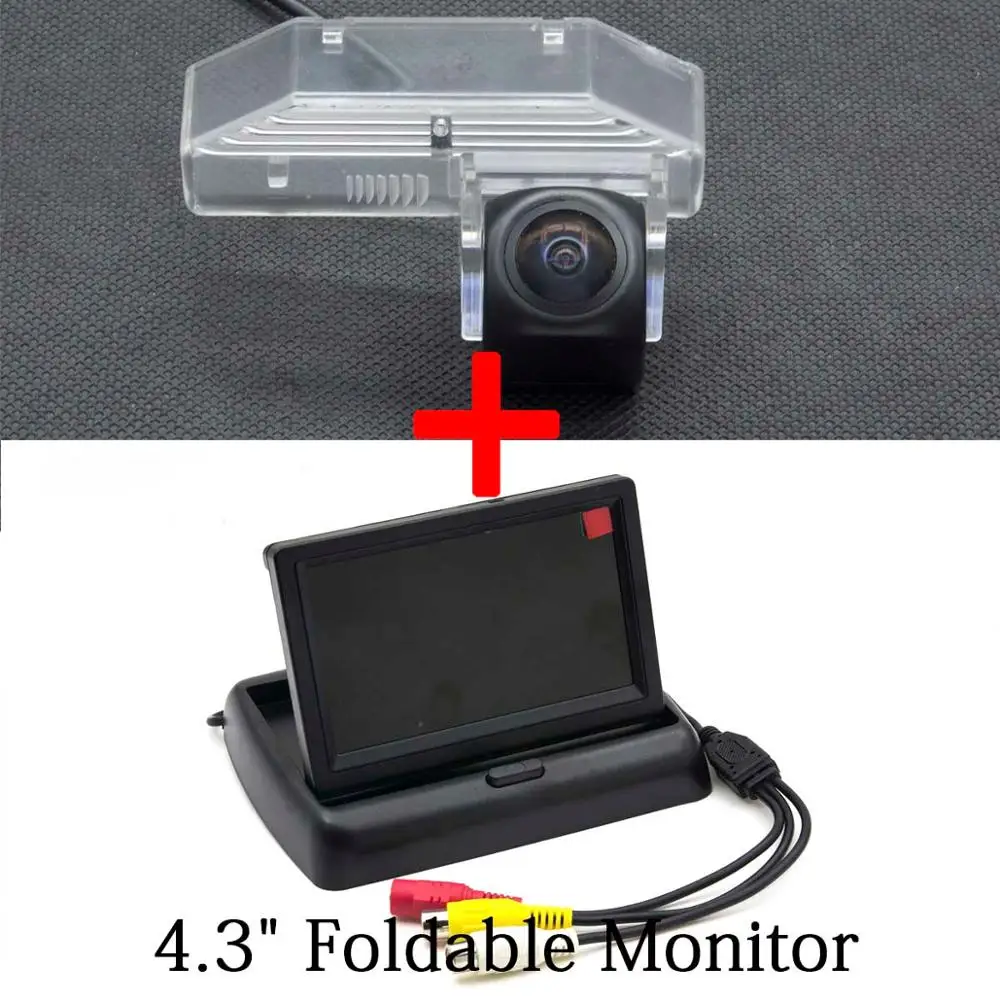 Camera 4.3 inch fold Fisheye 1080 P MCCD Starlight заднего вида Камера для Mazda6 Mazda 6 2009 2010 2011 2012 M6 RX-8 Atenza зеркало Беспроводной монитор - Название цвета: Camera 4.3 inch fold