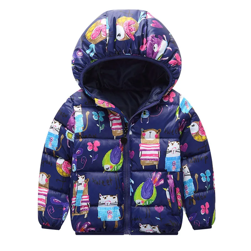 Обувь для мальчиков зимние хлопковые Перо Подпушка пальто Детская верхняя