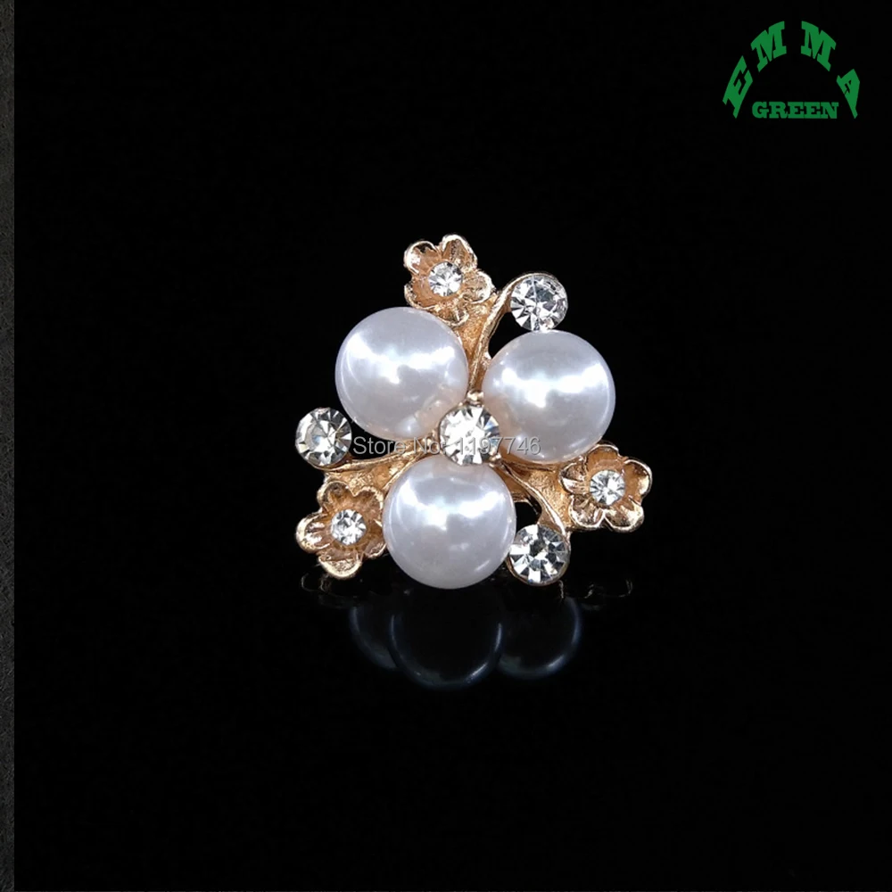 Пуговицы Стразы с жемчужинами и цветами пуговицы плоской задней поверхностью