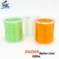 hot sale nylon fishing line at 500m raider strong fishing lines for bass pike walleye perch nylon leader line