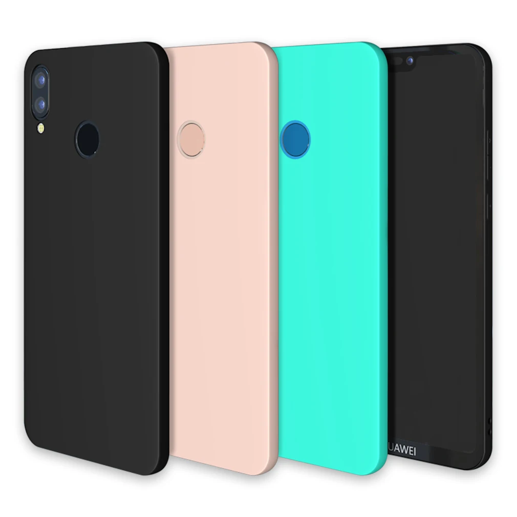 Мягкий чехол для huawei P20 Lite силикон Карамельный цвет Coque матовая крышка смешные