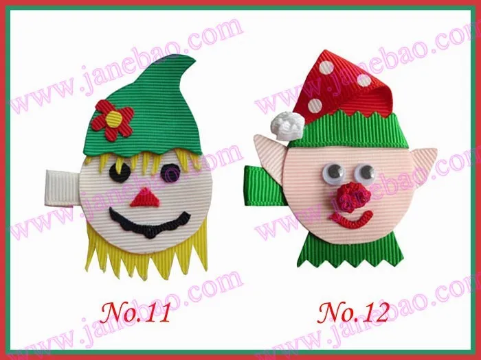 Бесплатная доставка 30 шт. зажимы для бантов девочек клоун краб собака дельфины