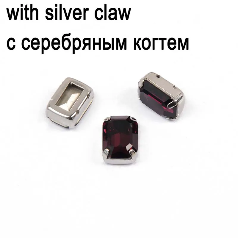 CTPA3bI Кристалл Аметист цветные стеклянные стразы свободные или с острым когтем