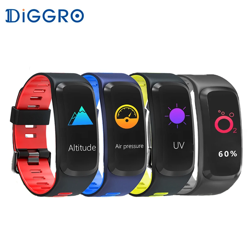Спортивный смарт браслет Diggro F4 Plus с цветным экраном Bluetooth пульсометр шагомер