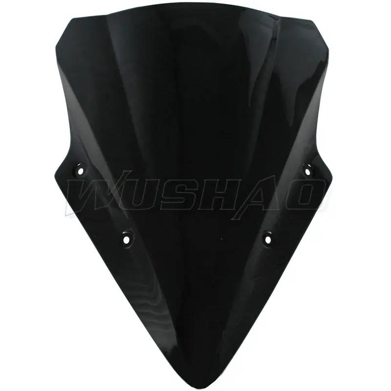 Мотоцикл двойной пузырь ветрового стекла экран для Kawasaki Ninja 650 EX EX650 ABS K KRT Edition черный
