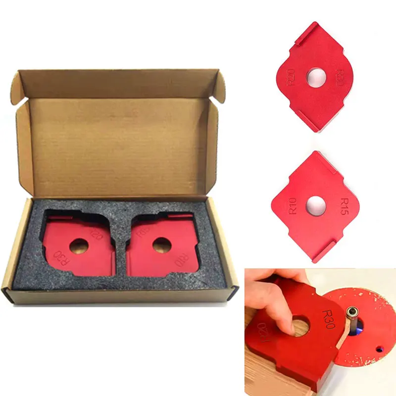 2 шт. круглый станок для обрезки деревообрабатывающее филе R угол шаблон арки