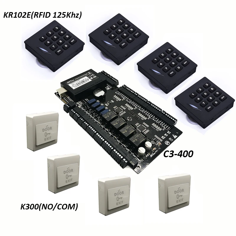 ZK C3 400 Tcp/Ip Rfid система контроля доступа четырехдверный контроллер безопасности на