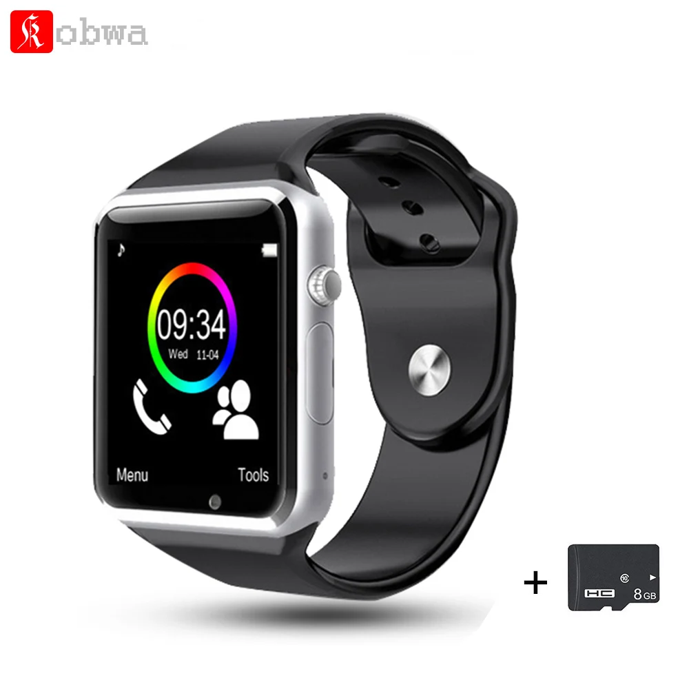KOBWA A1 Смарт часы Bluetooth наручные Спорт Шагомер с 8 г карты памяти Smartwatch для Android