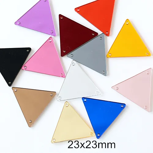 Mix Color-12 37 форм 50 шт разноцветные акриловые зеркальные пришивные стразы с плоской задней стороной для шитья камней с отверстиями для DIY блестящей одежды B1131 - Цвет: Mix Color-12