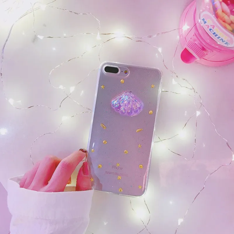 Корея с Женская Мода shell эпоксидной для iPhoneX чехол мобильного телефона tpu Apple 8