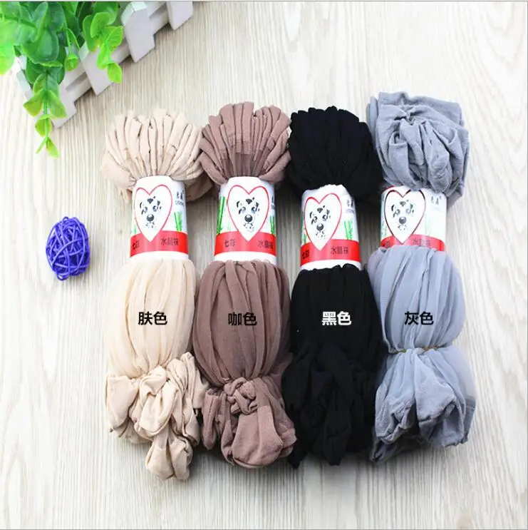 Летние женские короткие носки из бамбука тонкие прозрачные шелковые с