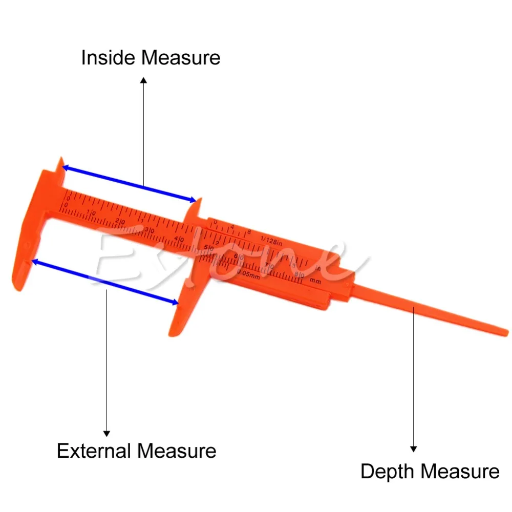 

1Pc Mini Plastic Ruler Sliding 80mm Vernier Caliper Gauge Measure Tools New Color RandomC26