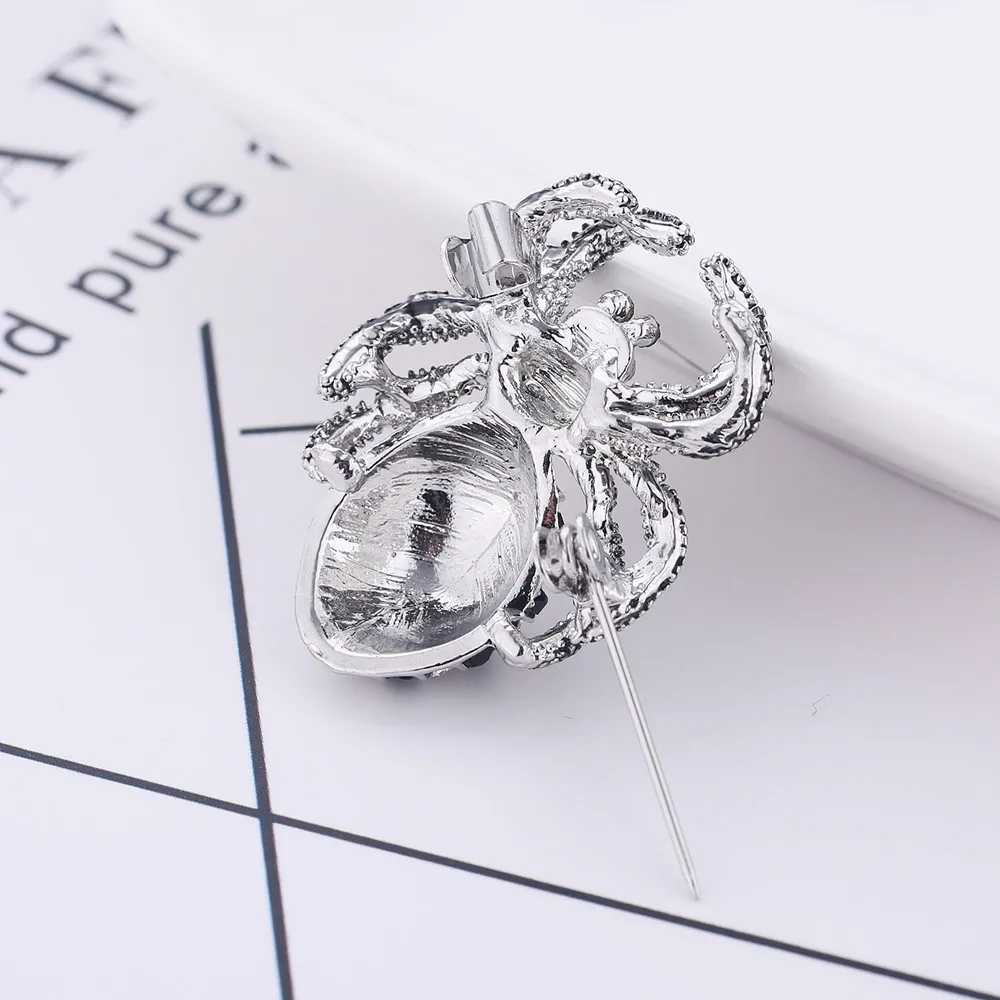  Модные украшения насекомых Паук горный хрусталь броши Нежный животных Броши