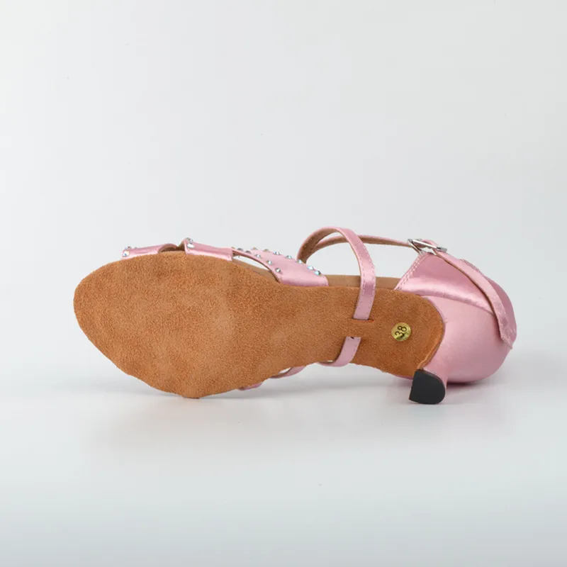 Женские Блестящие Розовые черные женские танцевальные туфли для сальсы на