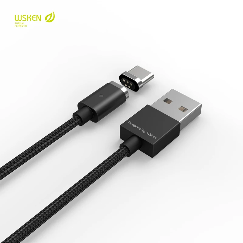 Оригинальный WSKEN Тип C Магнитный USB кабель быстрой зарядки магнит Зарядное