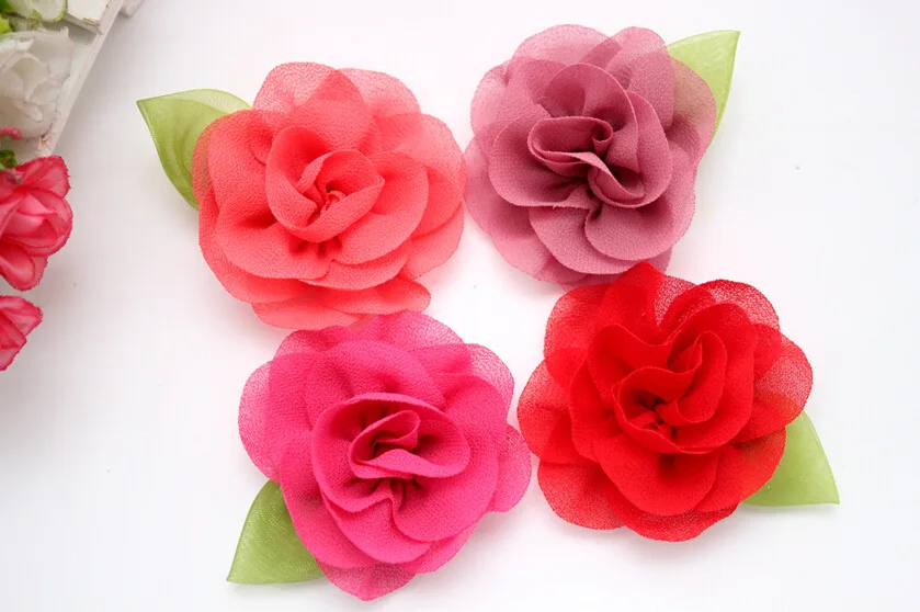

Chiffon Flowers,Fabric Flowers For HeadbandsKids Hair Accessories Ballerina Flowers