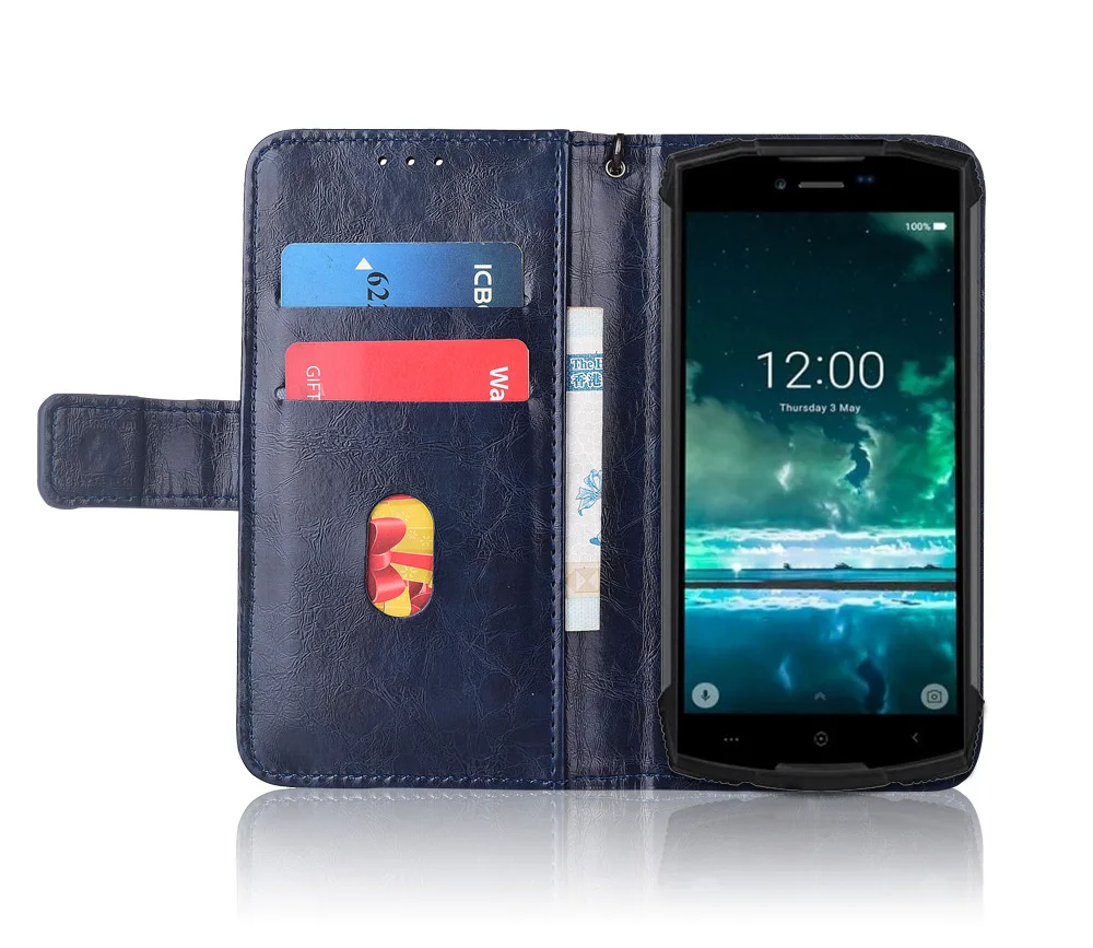 Флип кожаный чехол Для Doogee S55 Fundas с цветочным принтом 100% специальный кошелек