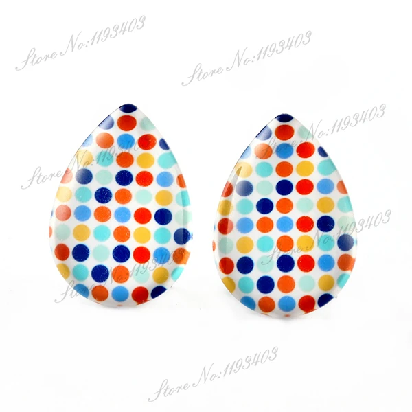 10 штук 13x18 мм 18x25 мм ручной работы стеклянные бусины кабошон для создания украшений-(Геометрия)-(HPGC-T-247) на.