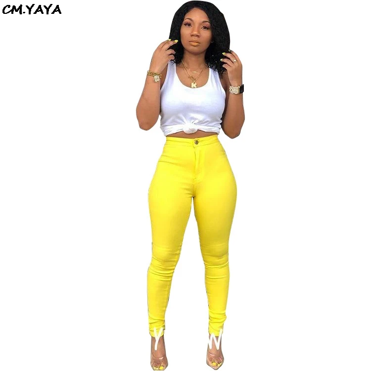 Женские облегающие брюки карандаш с высокой талией на молнии для активного