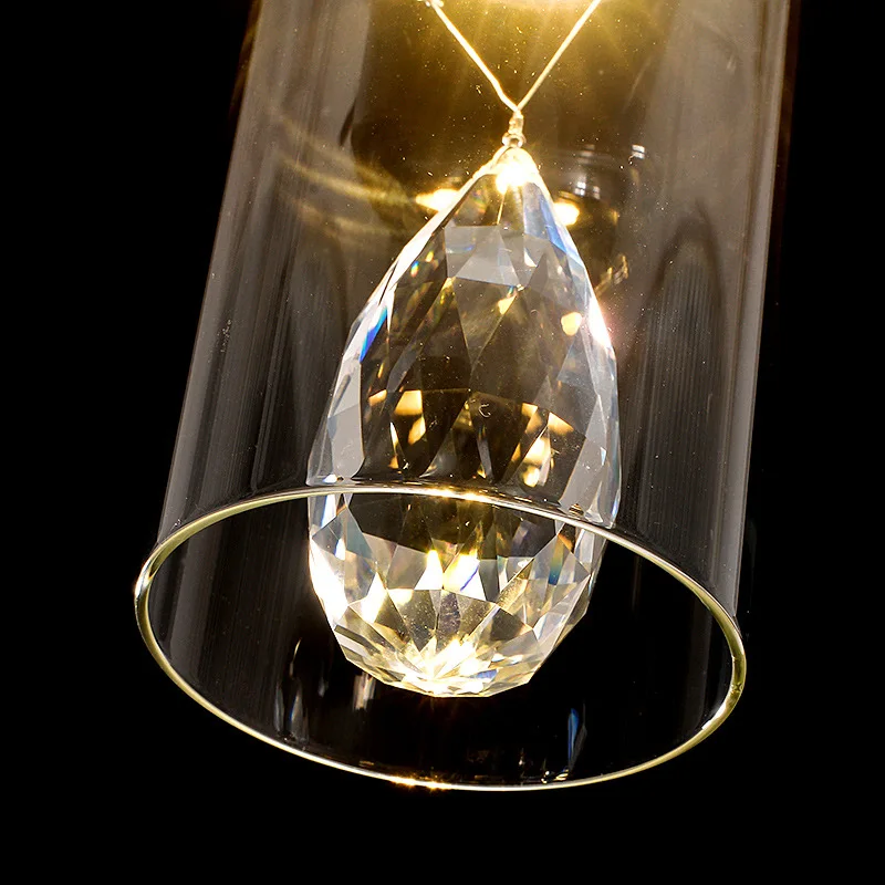 

romantic high quality K9 crystal flower glass 13/5/6 heads led pendant light for living room dining room AC 80-265V 1091