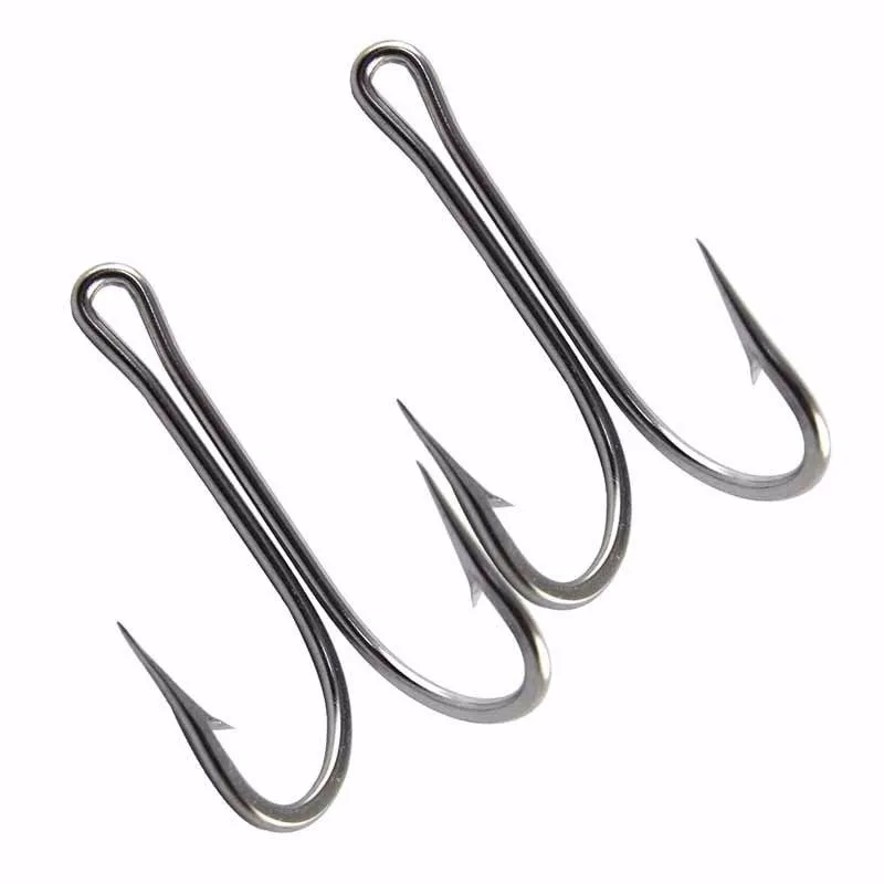 10 шт. двойные рыболовные крючки из нержавеющей стали|hook lure|steel cable hookhook fish |