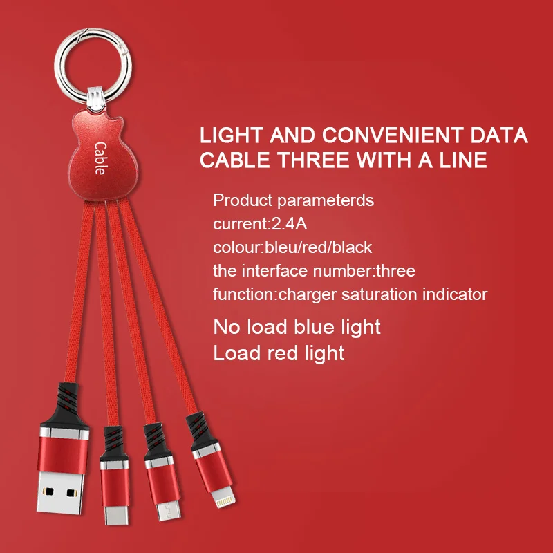Новинка, высококачественный USB кабель, зарядное устройство, 3 в 1, Micro USB кабель для usb type C, кабели для мобильных телефонов, поддержка быстрой зарядки
