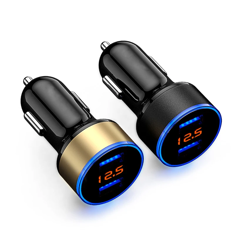 Двойной USB 3.1A автомобильное зарядное устройство дисплей разветвитель
