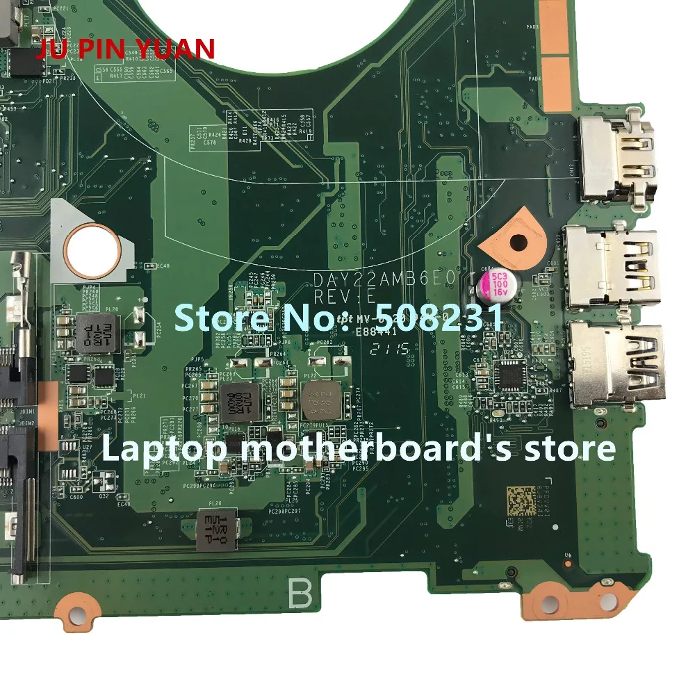 Ju pin yuan 763421-501 763421-001 DAY22AMB6E0 Y22A для hp PAVILION 17-F 17Z-F материнская плата для ноутбука с A4-6210 ЦП полностью протестирована