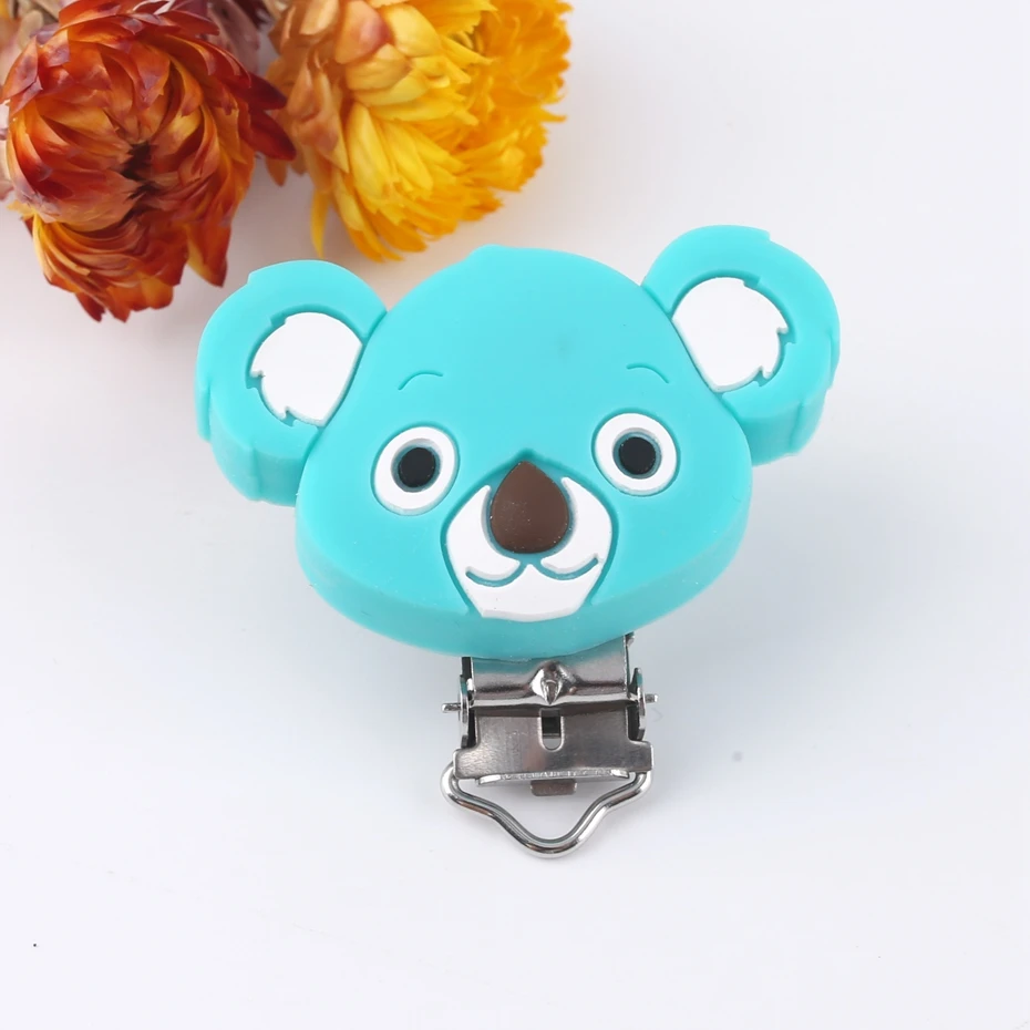 Пищевая силиконовая Милая Мини-пустышка Koala, зажим для пустышки, силиконовая прорезыватель, аксессуары, ниппель для клипа, сделай сам, для пустышки, цепочка, детские товары