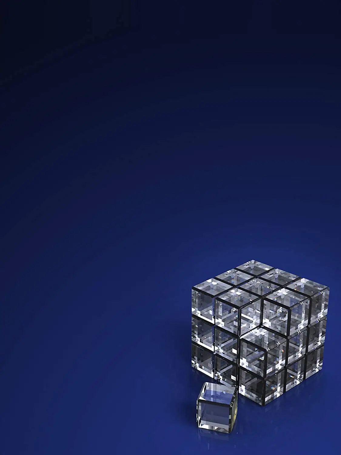 5X7 футов Красивый синий 3D стереоскопический фон для фотосъемки Кубик Рубика